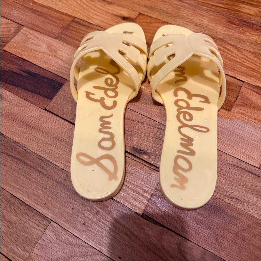 Sam Edelman BAY JELLY SLIDE SANDAL Yellow size 11 - Picture 7 of 10